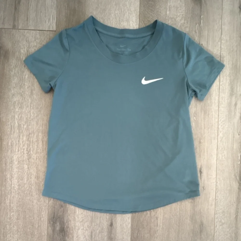 Nike Dri-FIT The Nike Tee Blue Moisture Wicking T-Shirt Size L Polyester